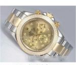 Replica Rolex 2-Tone Daytona Watch Inlaid with Double diamonds